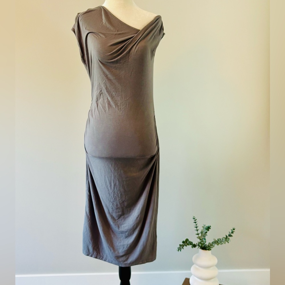 Elegant Sleeveless Gray Maternity Dress